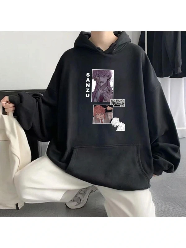 2023/2024 Köstebek Sokak Trend Tasarım Harajuku/Gotik Sezon ADJ47-2463 Sweatshirt Siyah