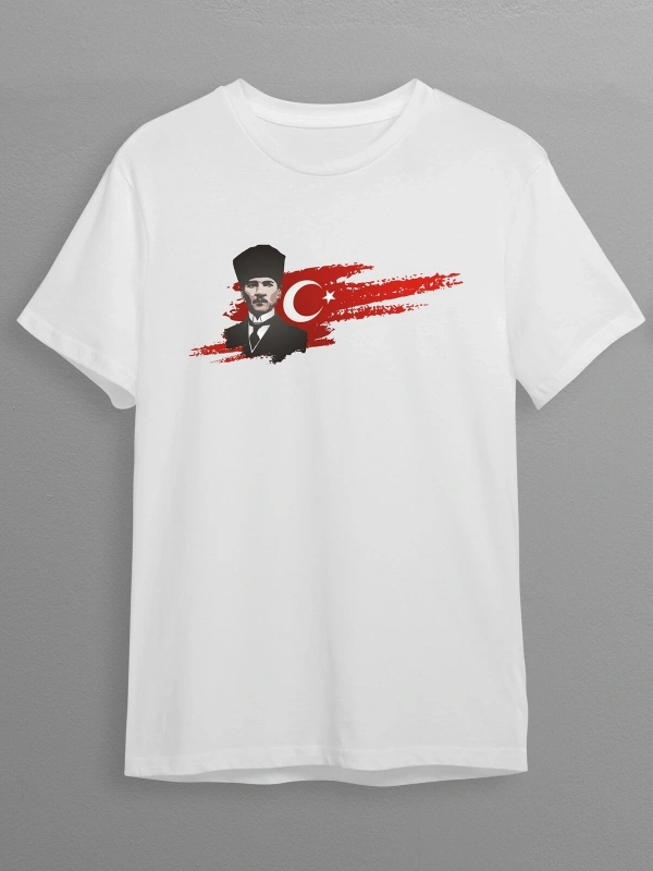 29 Ekim Cumhuriyet Bayramı Atatürk Baskılı Yetişkin Unisex T-shirt HC02