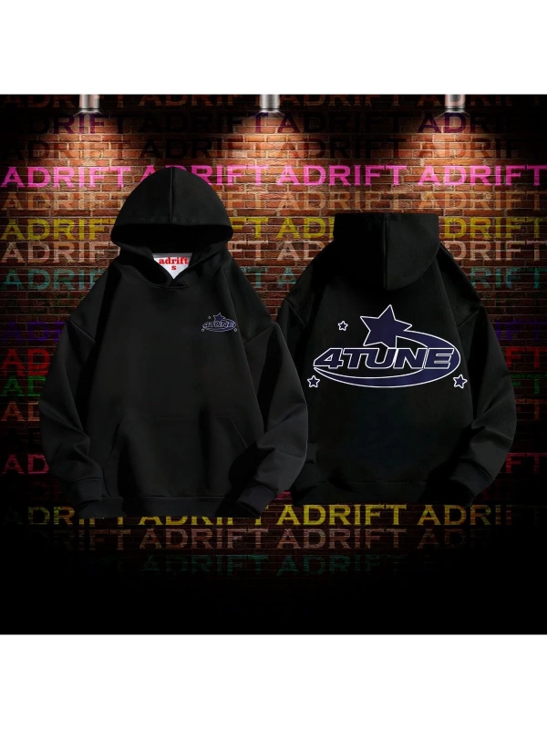 4Tune Tasarım Baskılı Kapüşonlu Sweatshirt Hoodie