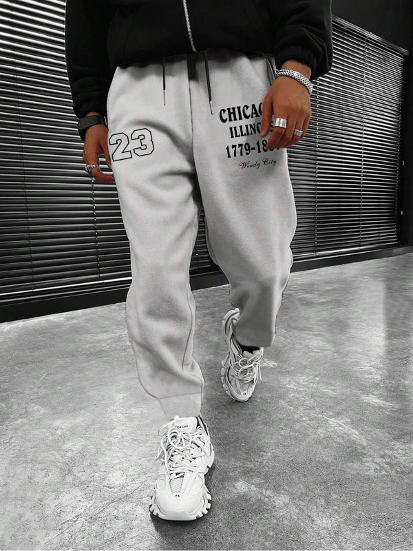Sporsity Letter Graphic Drawstring Waist Eşofman Altı