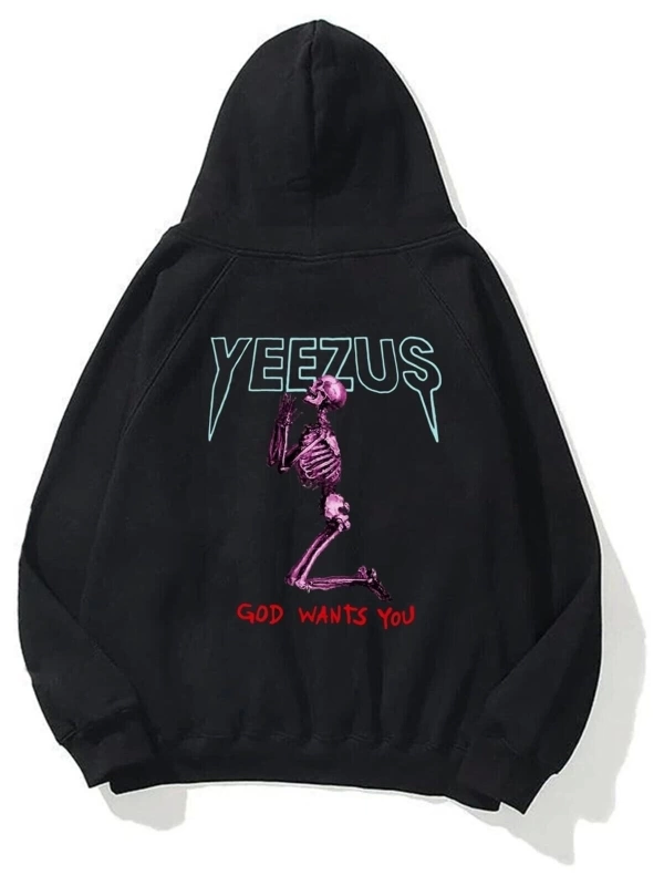 Unisex God Wants You Yeezus Siyah Sweatshirt Trndz353