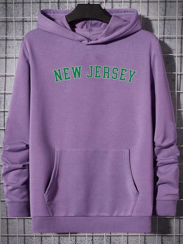 Unisex New Jersey Baskılı Sweatshirt KP-Siyah-NewJersey