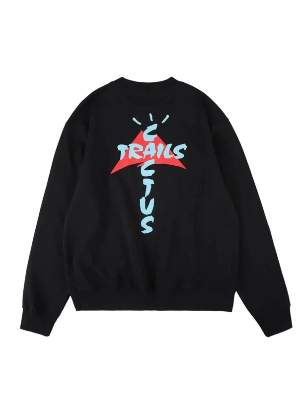 Erkek Siyah Jack Baskılı Oversize Bisiklet Yaka Sweatshirt Jackswe