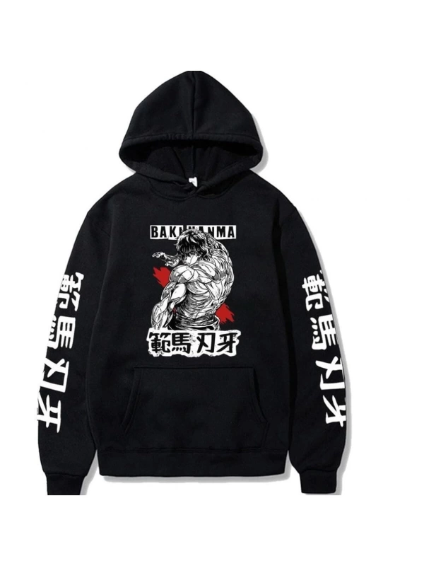 Baki Grappler Moda Baskı Anime Hoodie 14948