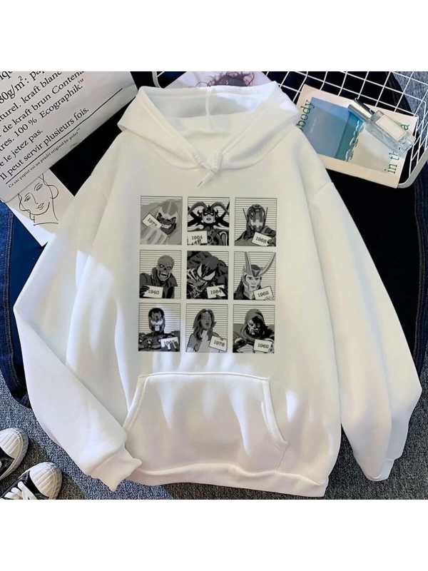 90lar Tarzı Vintage Erkek Kapşonlu Model53 12694