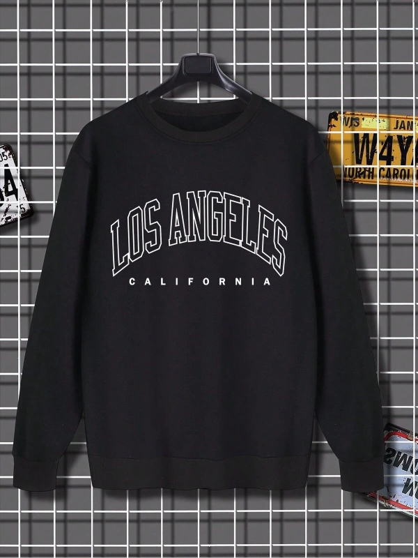 Unisex Kadın/Erkek Harajuka Sokakt Yazılı Grafik Sweat