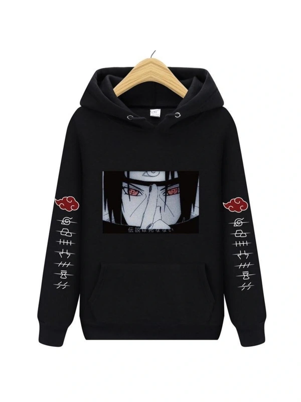 Akatsuki Naruto Unisex Kapüşonlu Hoodie 12102 Siyah
