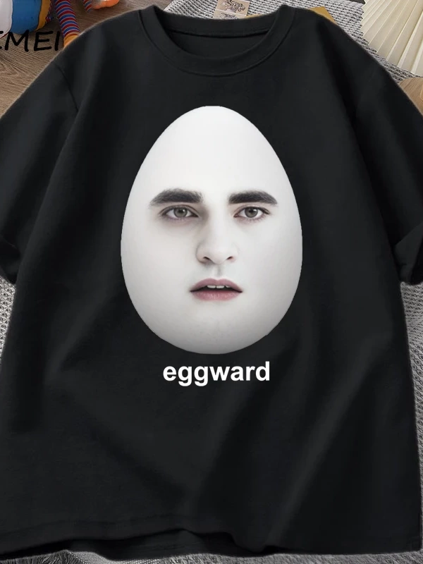 Alacakaranlık Eggward Meme T-Shirt erkekler Edward Cullen Parodi Mizah grafik TRahat  2810