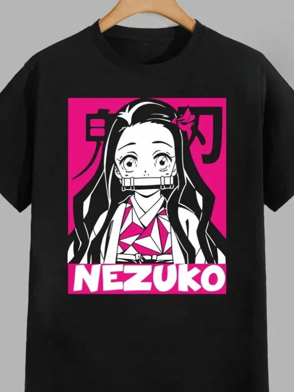 Anime Desenli Unisex Bay Bayan Tişört  Anime Kamado Nezuko ‌ Iblis avcısı
