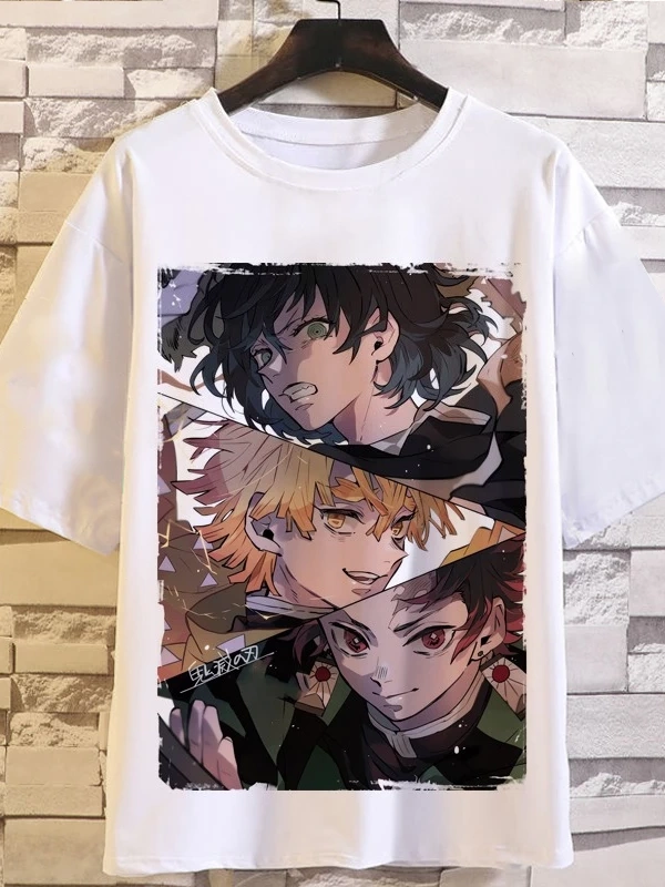 Anime Desenli Unisex Bay Bayan Tişört  iblis avcısı