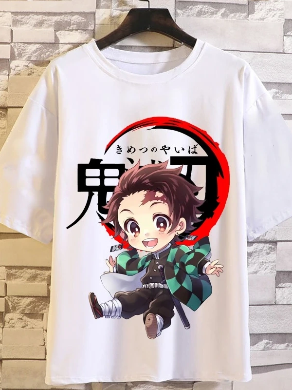Anime Desenli Unisex Bay Bayan Tişört  Japon animesi iblis avcısı