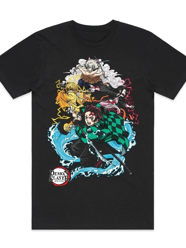 Anime Desenli Unisex Bay Bayan Tişört  Japon iblis avcısı