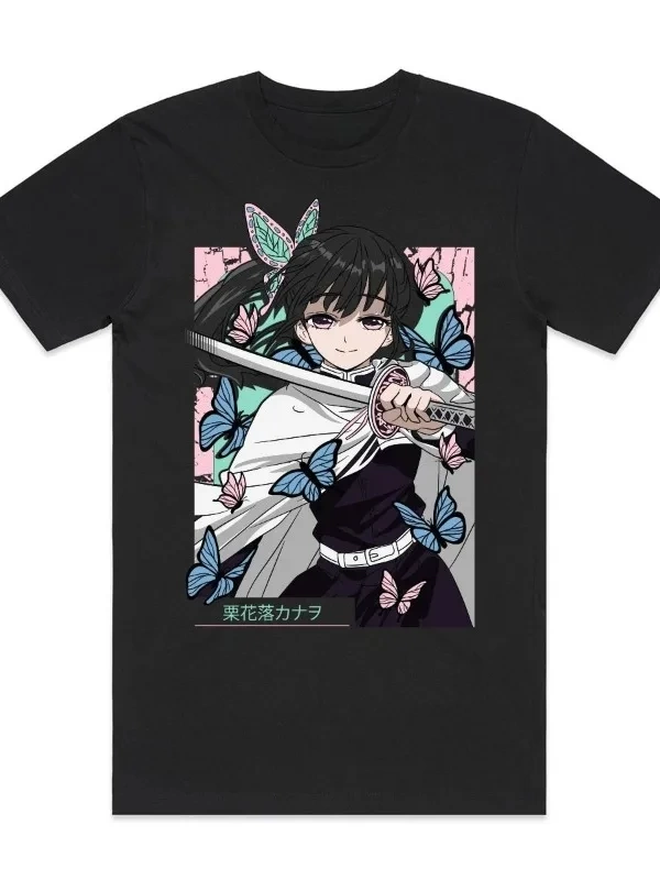 Anime Desenli Unisex Bay Bayan Tişört  JaponKanao Tsuyuri iblis avcısı