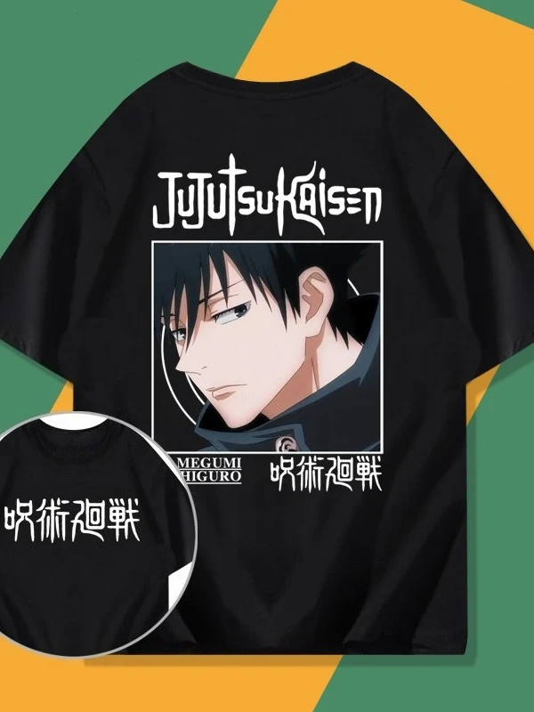 Anime Desenli Unisex Bay Bayan Tişört  Jujutsu Hattı Fushiguro Megumi ‌