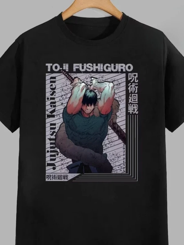 Anime Desenli Unisex Bay Bayan Tişört  Jujutsu Hattı Fushiguro Megumi ‌
