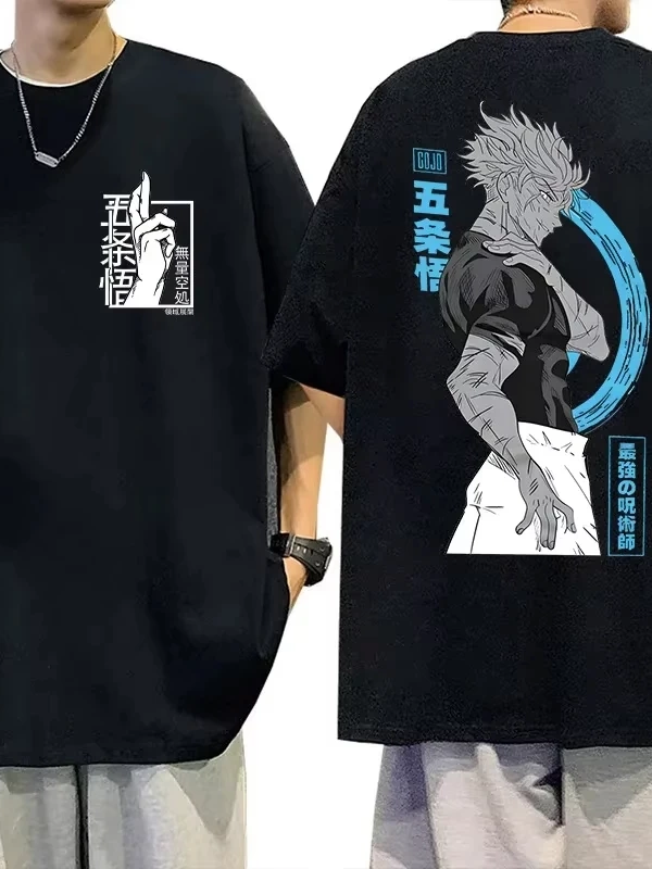 Anime Desenli Unisex Bay Bayan Tişört  Jujutsu hattı Gojo Satoru
