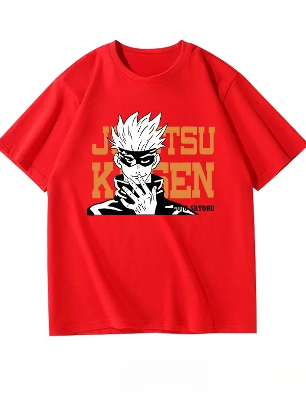 Anime Desenli Unisex Bay Bayan Tişört  Jujutsu hattı Gojo Satoru