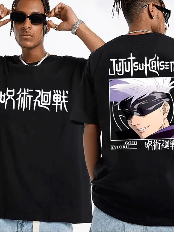 Anime Desenli Unisex Bay Bayan Tişört  Jujutsu hattı ‌ Satoru Ryomen Sukuna