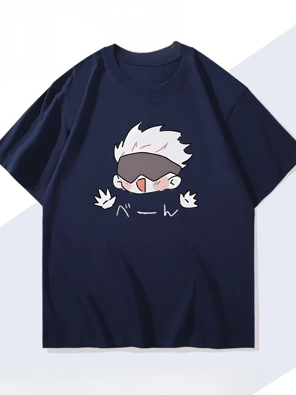 Anime Desenli Unisex Bay Bayan Tişört  Jujutsu Kaisen Gojo Satoru