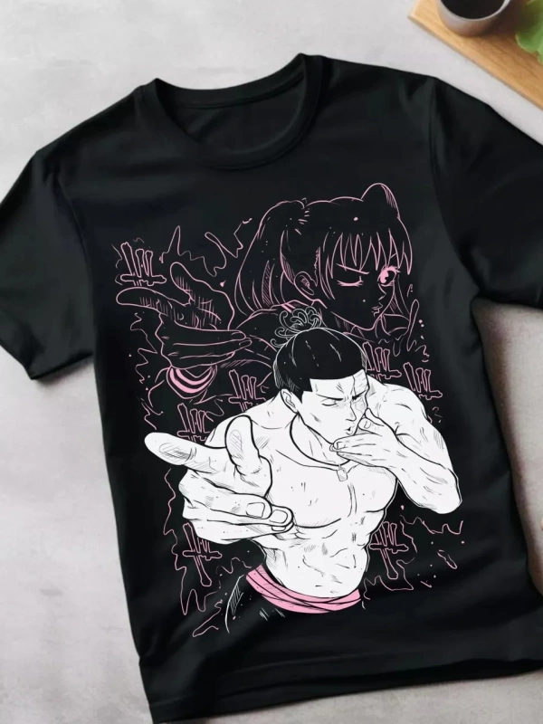 Anime Desenli Unisex Bay Bayan Tişört  Jujutsu Kaisen Gojo Satoru