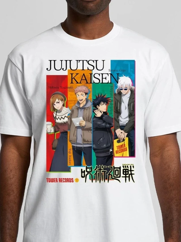 Anime Desenli Unisex Bay Bayan Tişört  Jujutsu Kaisen Gojo Satoru