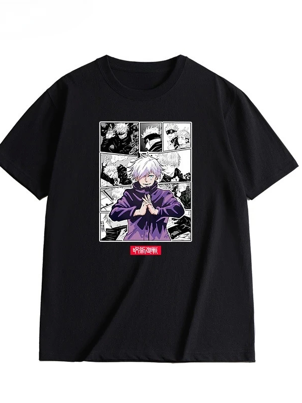 Anime Desenli Unisex Bay Bayan Tişört  Jujutsu Kaisen Gojo Satoru