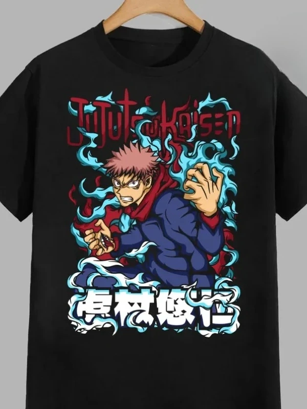 Anime Desenli Unisex Bay Bayan Tişört  Jujutsu Kaisen Gojo Satoru