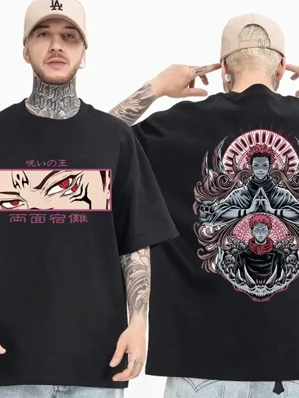 Anime Desenli Unisex Bay Bayan Tişört  Jujutsu Kaisen Gojo Satoru