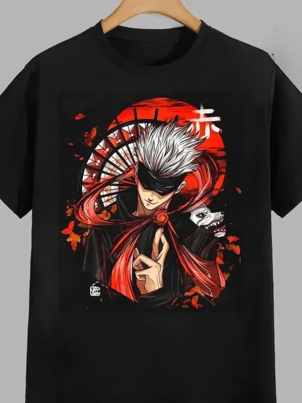 Anime Desenli Unisex Bay Bayan Tişört  Jujutsu Kaisen Gojo Satoru