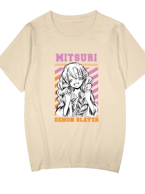 Anime Desenli Unisex Bay Bayan Tişört  Kamado Nezuko Demon Slayer