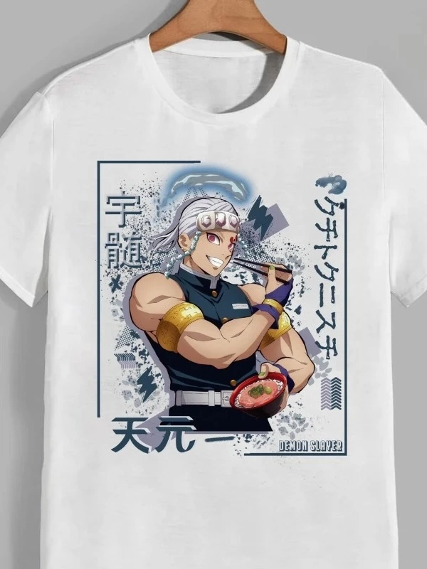Anime Desenli Unisex Bay Bayan Tişört  Kamado Tanjiro ‌ Iblis avcısı