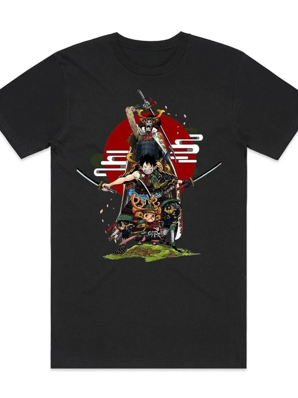 Anime Desenli Unisex Bay Bayan Tişört  Maymun D Luffy