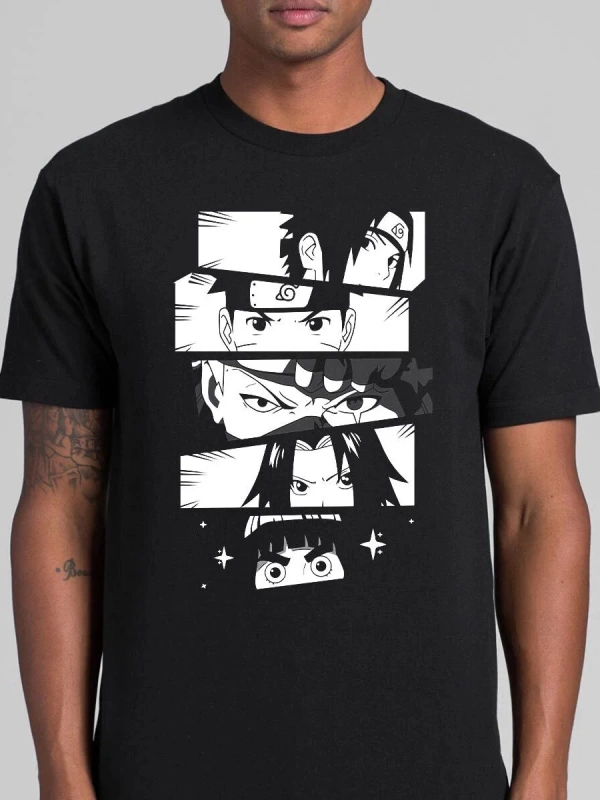 Anime Desenli Unisex Bay Bayan Tişört  Naruto