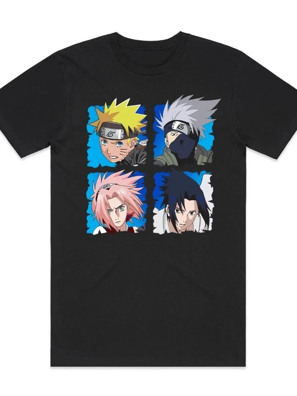 Anime Desenli Unisex Bay Bayan Tişört  Naruto Anime