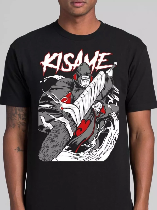Anime Desenli Unisex Bay Bayan Tişört  Naruto Kisame Hoshigaki