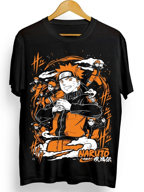 Anime Desenli Unisex Bay Bayan Tişört  Naruto Madara Uchiha