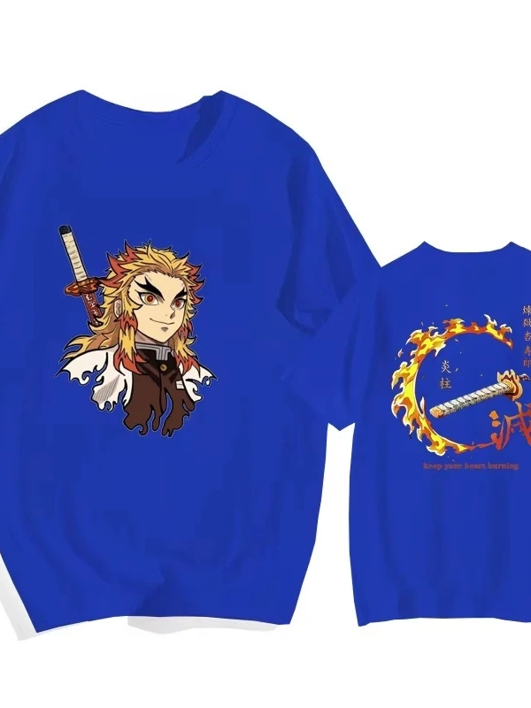 Anime Desenli Unisex Bay Bayan Tişört Rengoku Kyojuro ‌ Iblis avcısı