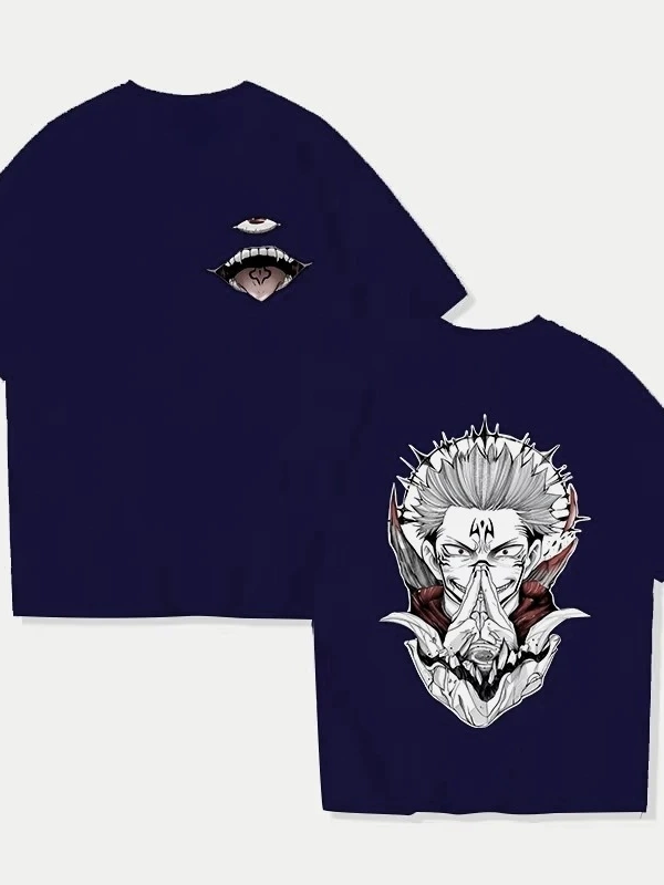 Anime Desenli Unisex Bay Bayan Tişört  Ryomen Sukuna