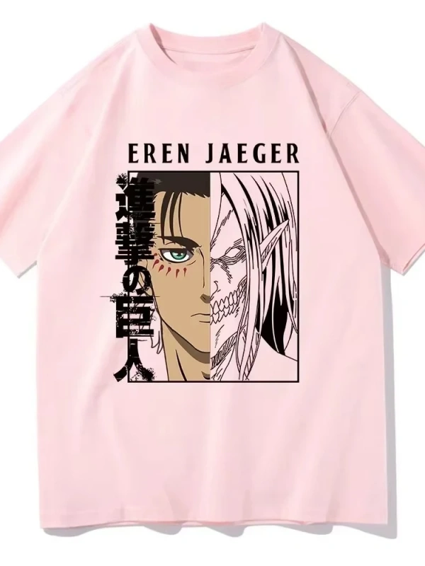 Anime Desenli Unisex Bay Bayan Tişört  Titan