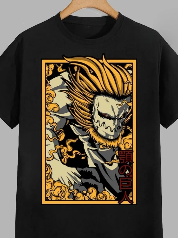 Anime Desenli Unisex Bay Bayan Tişört  Titanlar Anime