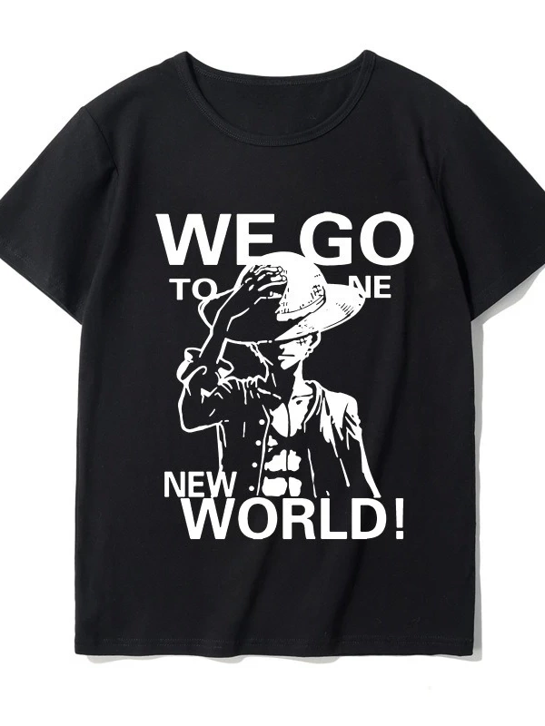 Anime Desenli Unisex Bay Bayan Tişört  Yaz Luffy Zoro Asura