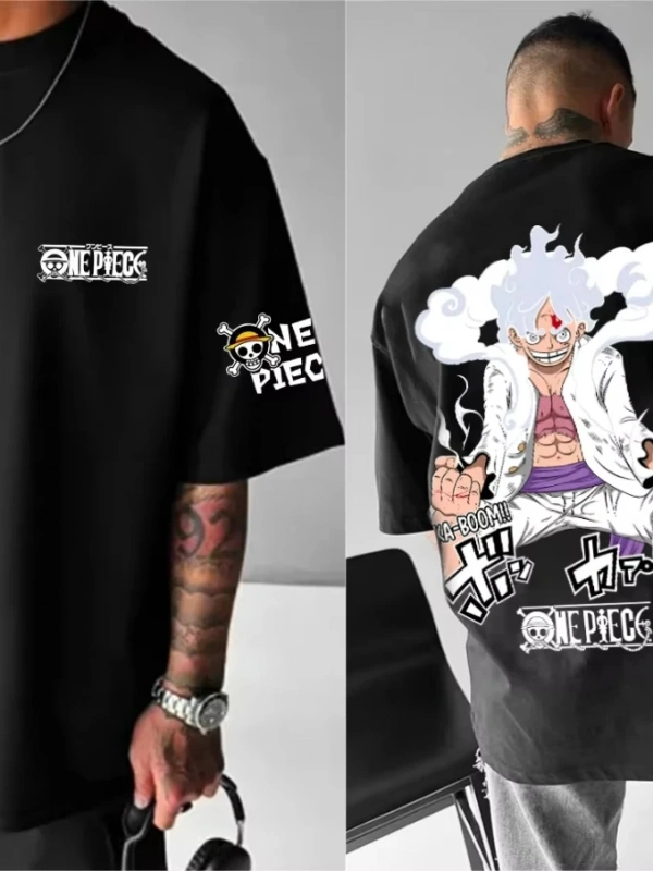 Anime Desenli Unisex Bay Bayan Tişört  Yaz Luffy Zoro Asura