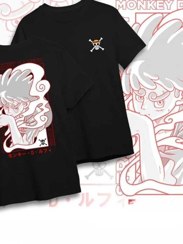 Anime Desenli Unisex Bay Bayan Tişört  Yaz Luffy Zoro Asura