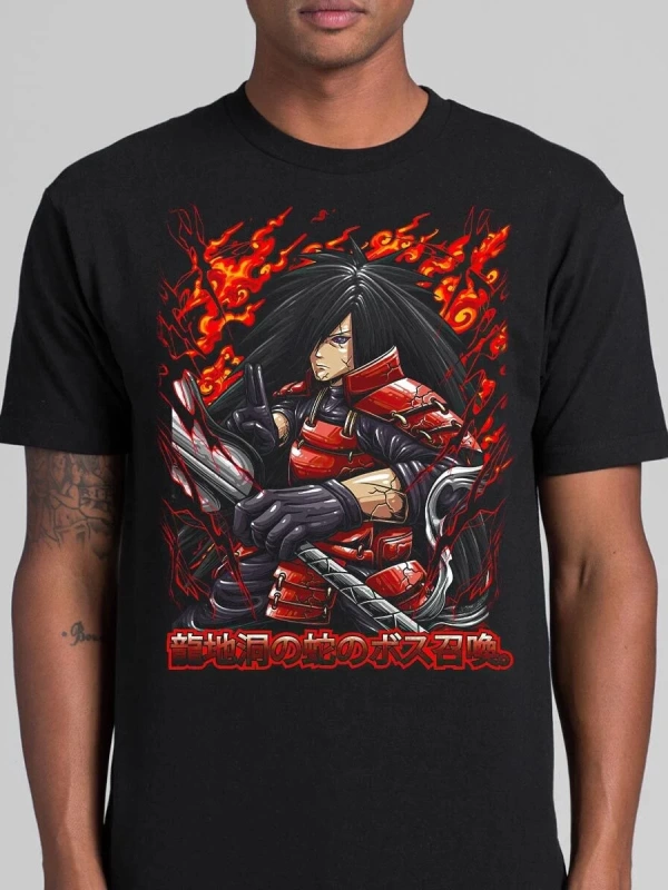 Anime Desenli Unisex Bay Bayan Tişört  Yaz Naruto Senju Hashirama