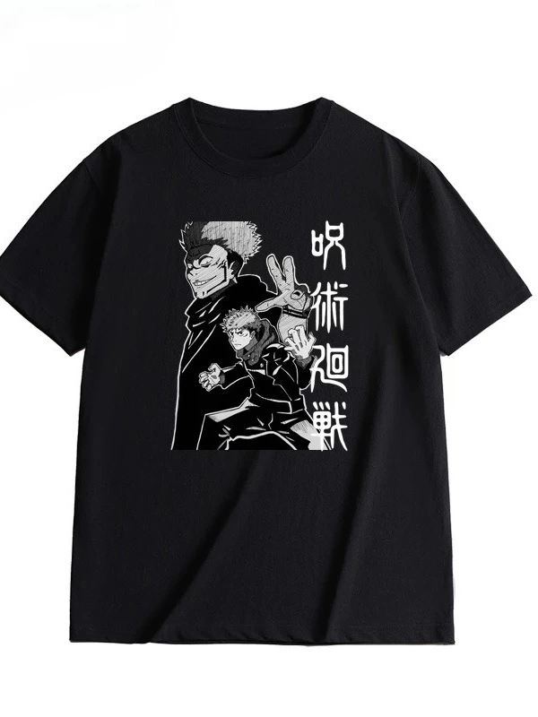 Anime Desenli Unisex Bay Bayan Tişört Yujiyi Jujutsu hattı ‌ ‌