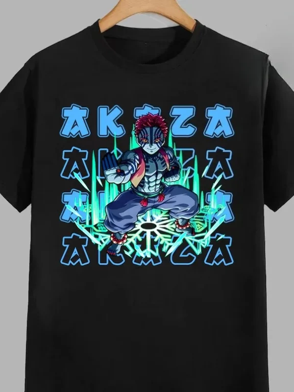 Anime Desenli Unisex Çocuk Tişört  Akaza iblis avcısı