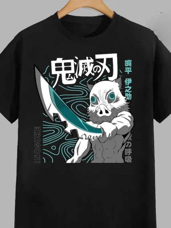 Anime Desenli Unisex Çocuk Tişört  Anime ‌ Hashibira Inosuke ‌ Iblis avcısı