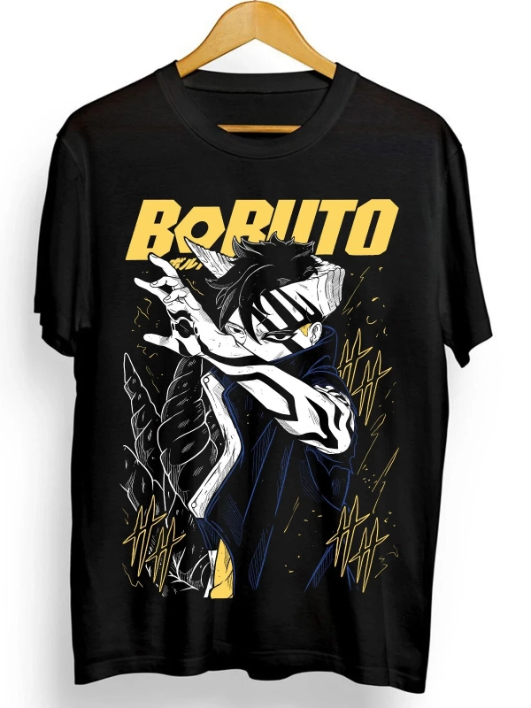 Anime Desenli Unisex Çocuk Tişört  Boruto Uzumaki Naruto
