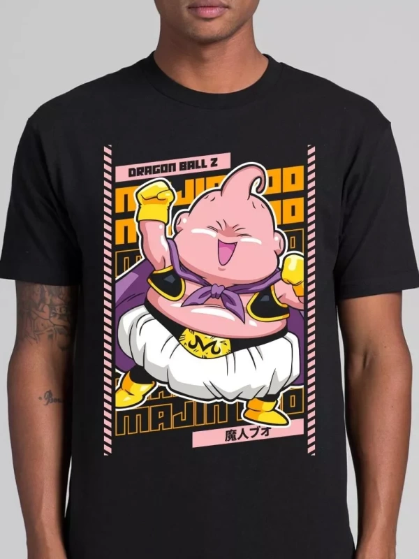 Anime Desenli Unisex Çocuk Tişört  Dragon Ball Z Majin