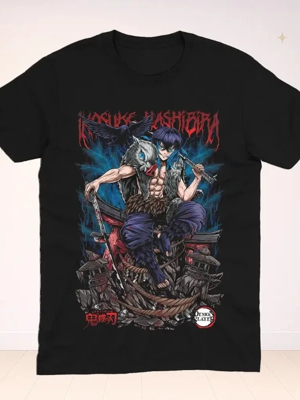 Anime Desenli Unisex Çocuk Tişört  Hashibira Inosuke‌ Iblis avcısı